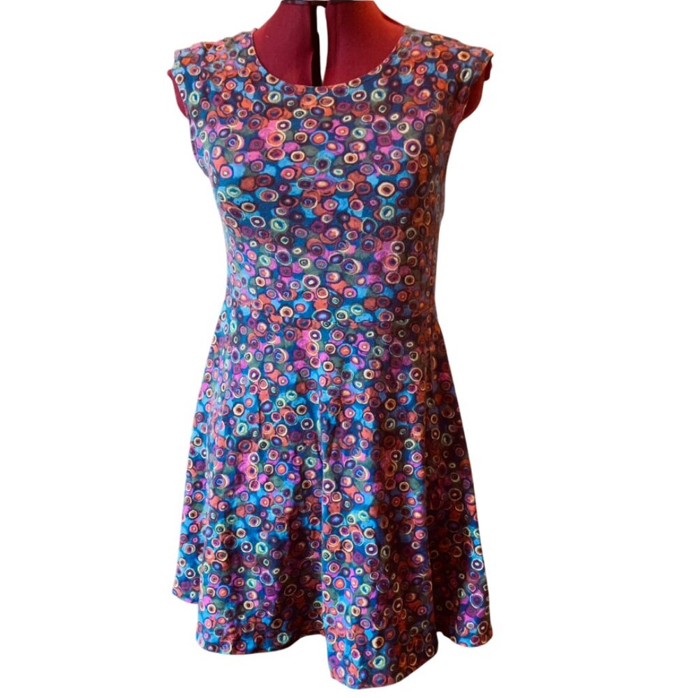 G:21 - Cotton Colorful Fitted bodice & fit-and-flare skirt Short Dress - large